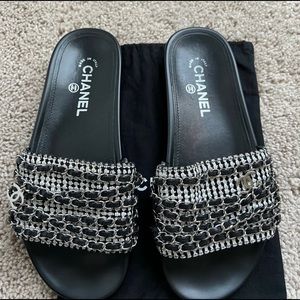 Authentic Chanel chain slide